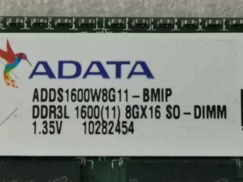 ADATA 8GB DDR3L-1600 low voltage 1.35v