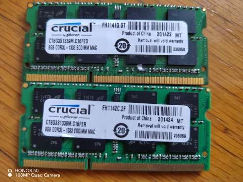 Crucial 8GB DDR3L-1333 SODIMM MAC