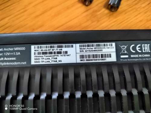 TP-LINK TL-MR6400 4G LTe router - It take a sim card