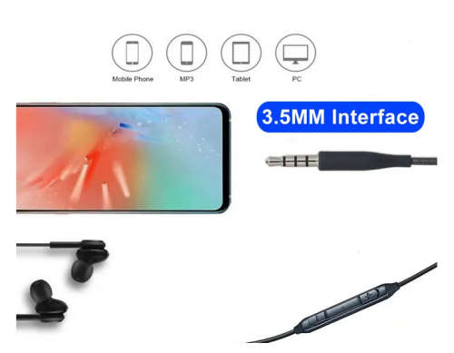 AKG Headset Earphones Type 3.5 Connector - Colour BLACK