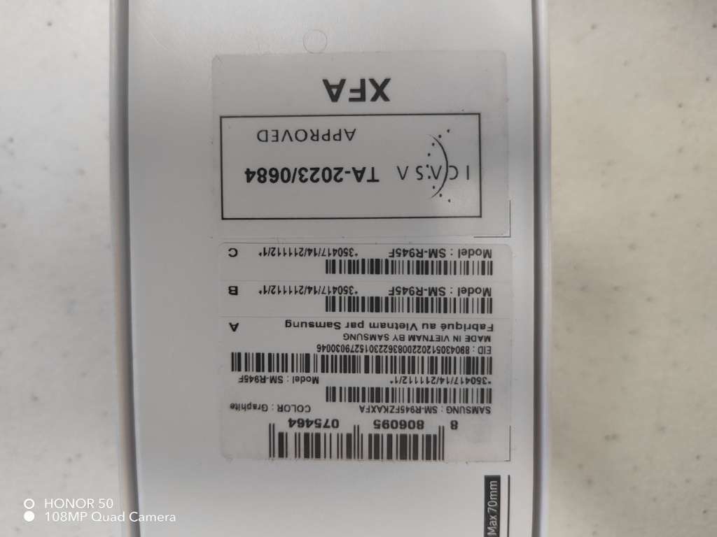 SAMSUNG WATCH 6 LTE, model SM-R945F, ICASA approved