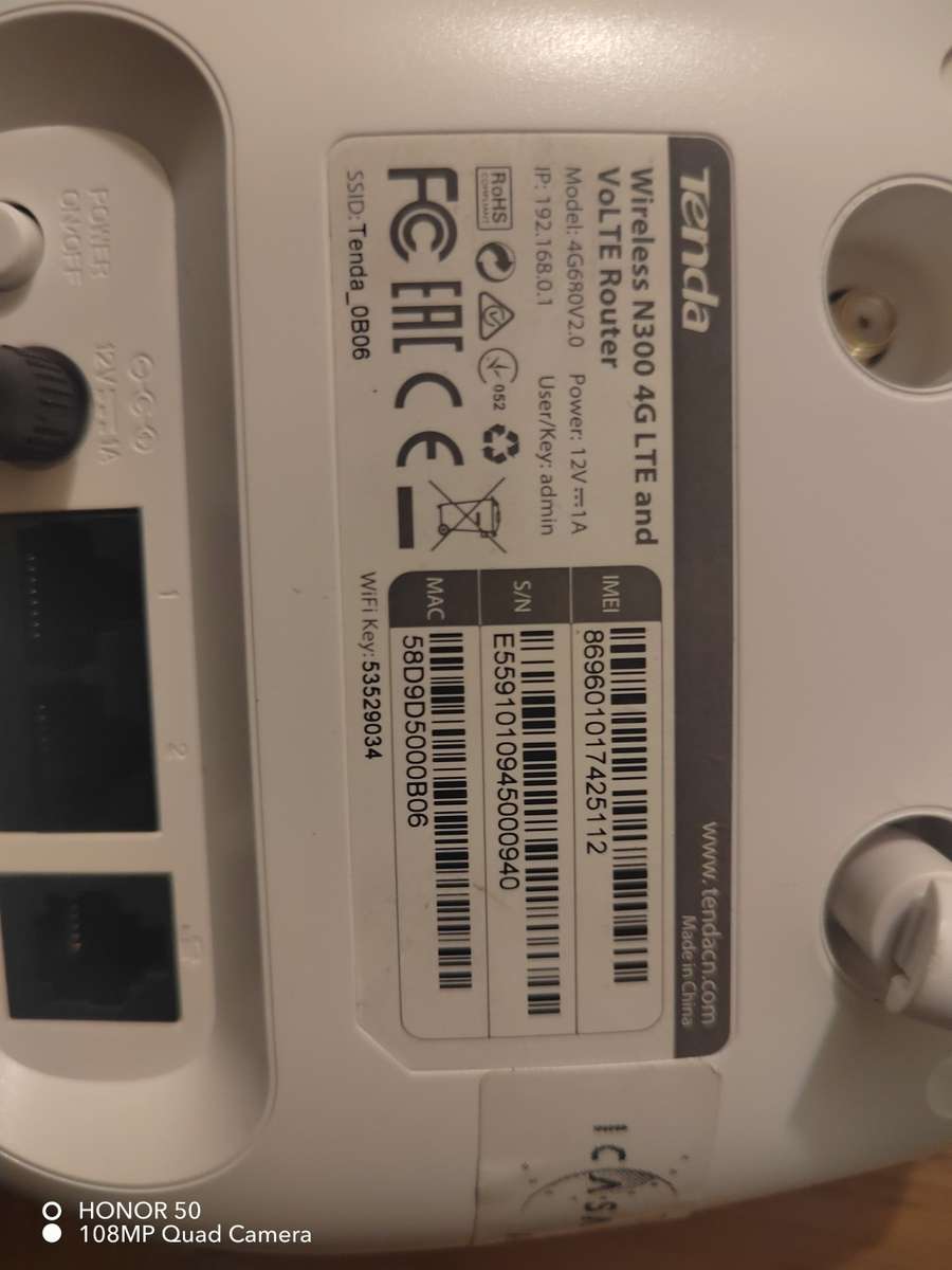 Tenda 300 Mbps Wireless N300 4G LTE & VoLTE Router 4G680 V2.0