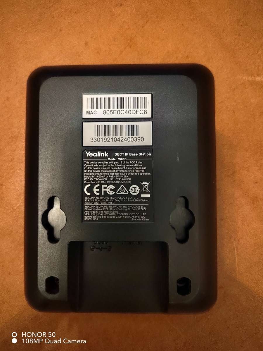 Yealink W60B and power supply