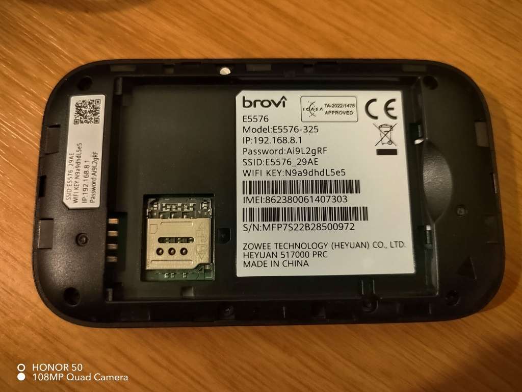 Huawei Brovi Mobile Wifi E5576 4G LTE Router