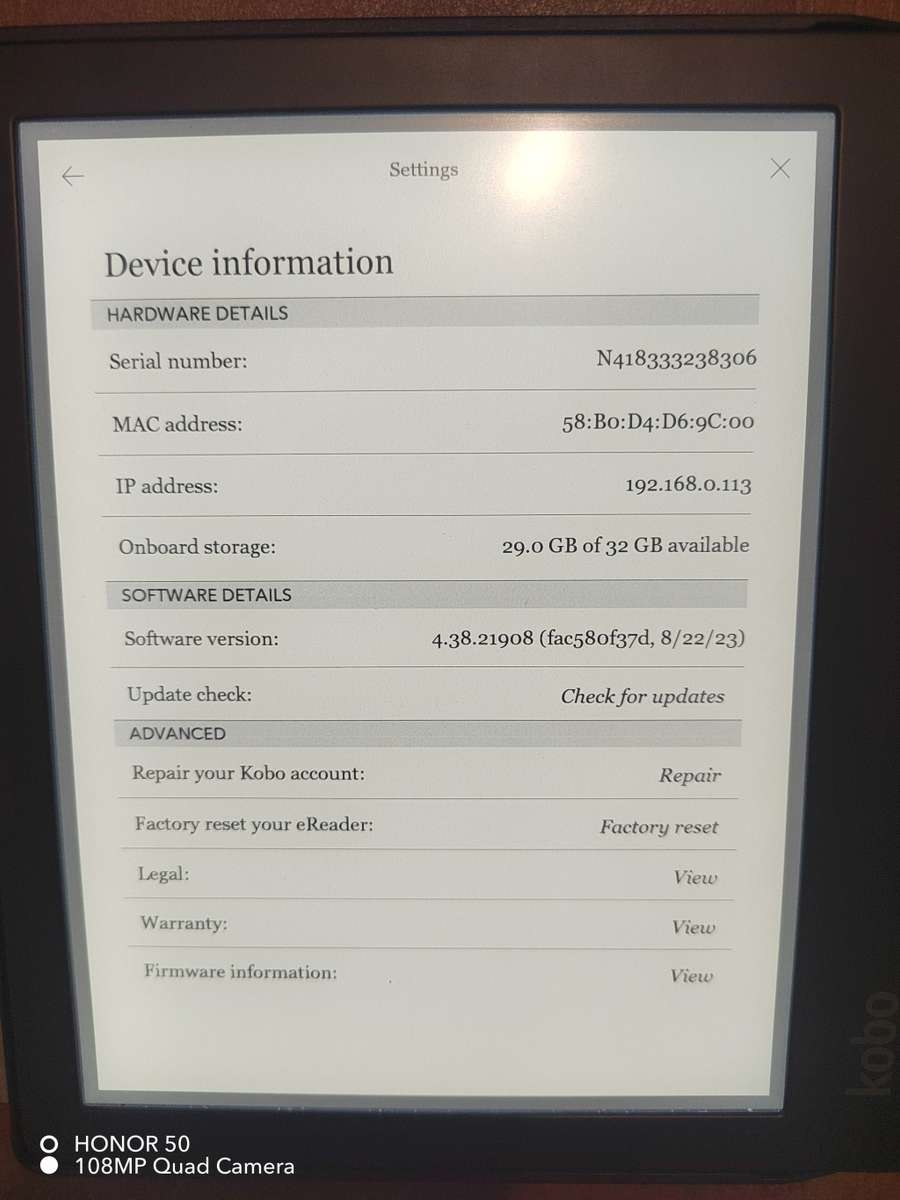 Kobo Libra 2 (32GB) in Black