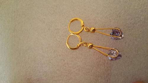 9K Yellow Gold Filled Openwork Huggie Hoop Earrings