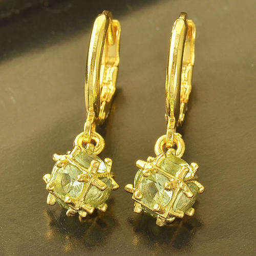 9K Yellow Gold Filled Womens Ball Dangle Earrings