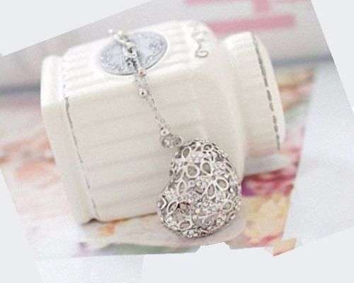 9K White Gold Filled AAA CZ Necklace & Pendant