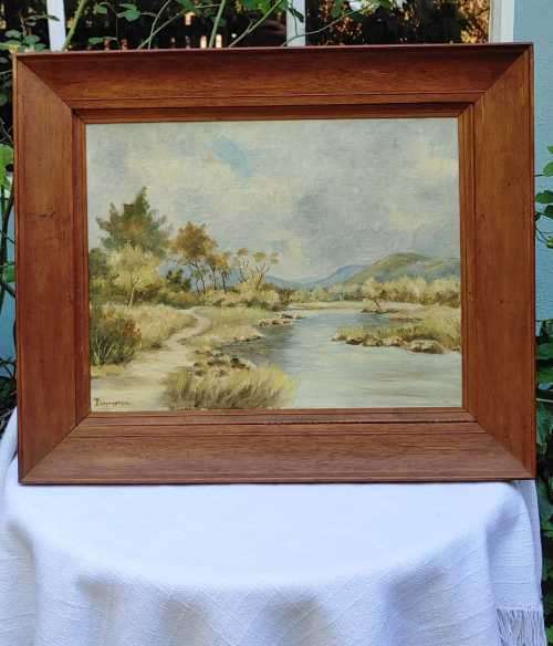 ORIGINAL REGINALD `REG` PENNINGTON (SA) OIL PAINTING 61CM X 51CM FRAMED