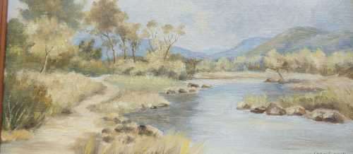 ORIGINAL REGINALD `REG` PENNINGTON (SA) OIL PAINTING 61CM X 51CM FRAMED