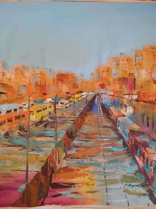 PATRICK RAPAI ORIGINAL, LARGE 149.5 X 105CM CANVAS SIZE