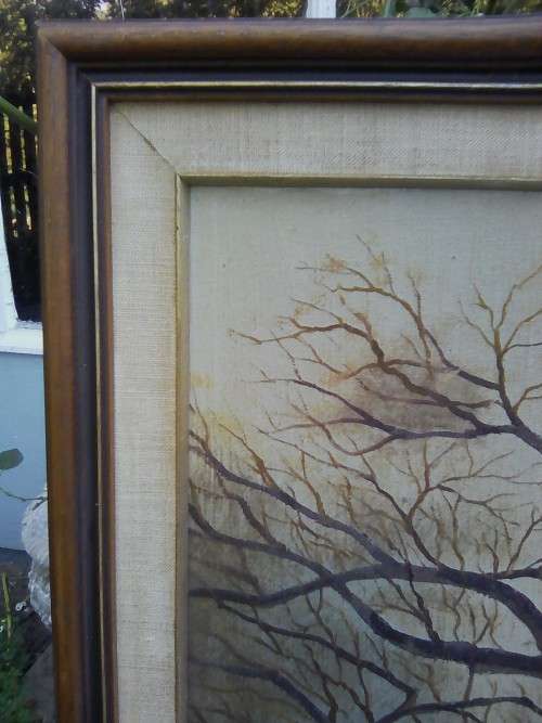 LARGE OIL PAINTING, D. CURTIS