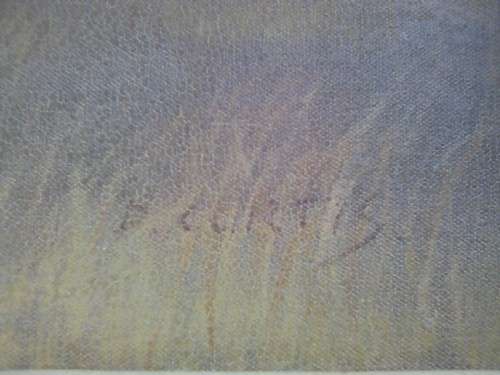 LARGE OIL PAINTING, D. CURTIS