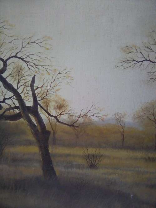 LARGE OIL PAINTING, D. CURTIS