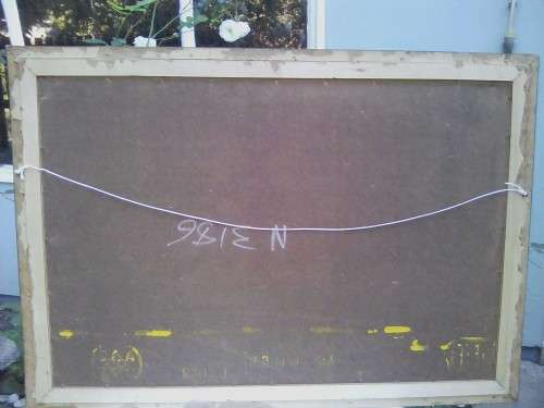 LARGE OIL PAINTING, D. CURTIS