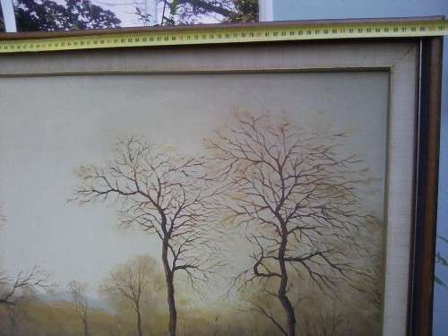 LARGE OIL PAINTING, D. CURTIS