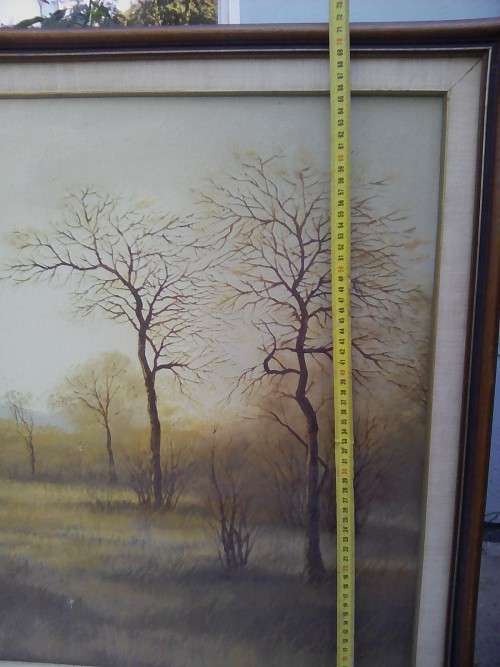LARGE OIL PAINTING, D. CURTIS