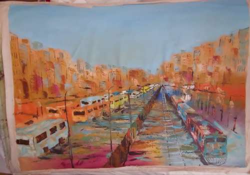 PATRICK RAPAI ORIGINAL, LARGE 149.5 X 105CM CANVAS SIZE