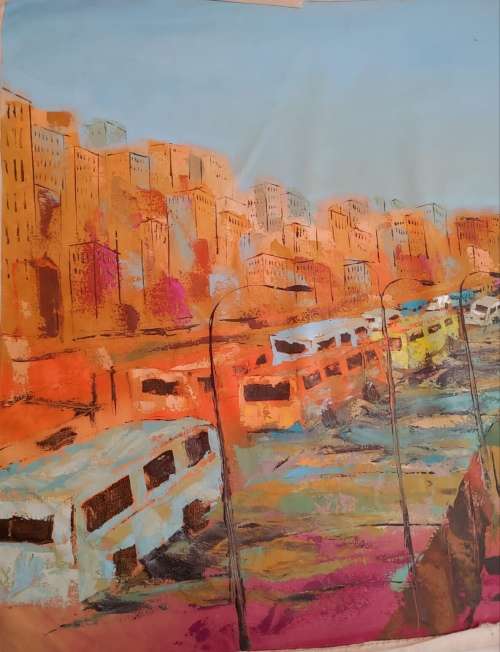 PATRICK RAPAI ORIGINAL, LARGE 149.5 X 105CM CANVAS SIZE