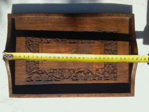 BEAUTIFUL WOODEN TRAY 32.3CM X 21.5CM