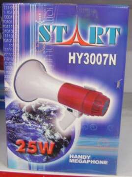 25 WATT MEGAPHONE, WITH SIREN FUNCTION