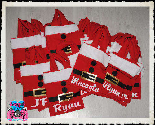 Personalized Santa bags