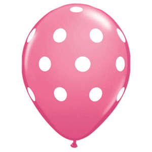 Pink polkadot balloons 30cm