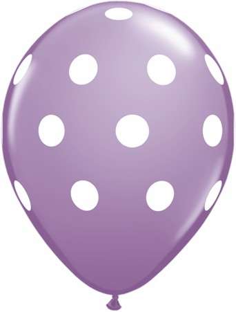 Purple polkadot latex balloons 30cm