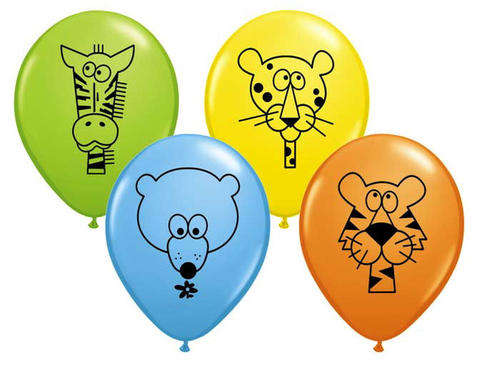 Jungle animal latex balloon 30cm