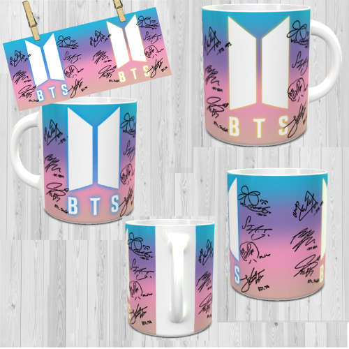 BTS mug with signatures