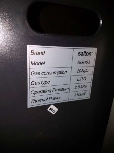 Salton Gas Heater