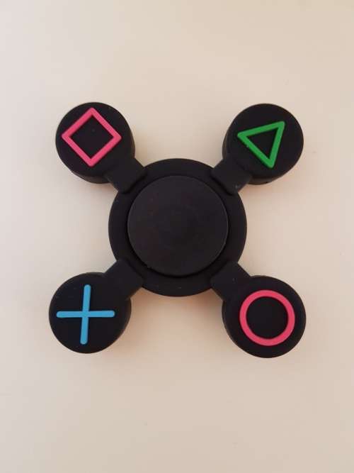 Fidget Spinner - Playstation Button Style - Black PS3/PS4