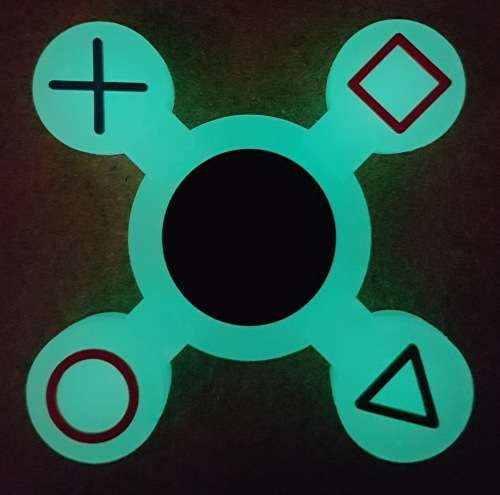 Fidget Spinner - Playstation Button Style - Glow in the Dark PS3/PS4