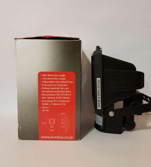 Eurolux Halogen Security Light With Sensor 500w Max