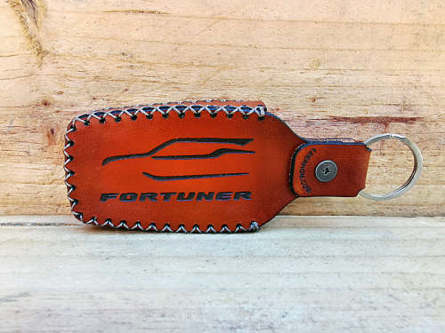Genuine Veg Tan Leather Key Cover for Toyota Fortuner
