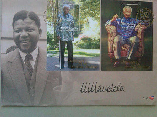 Hand Signed Mandela FDC
