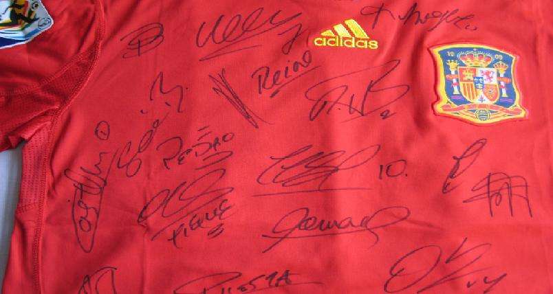 Team Spain Signed FIFA 2010 Shirt with coa