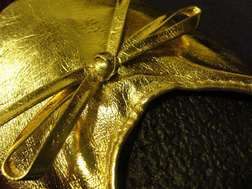 PARTY SAVER! Rollable Flat Pumps *GOLD*