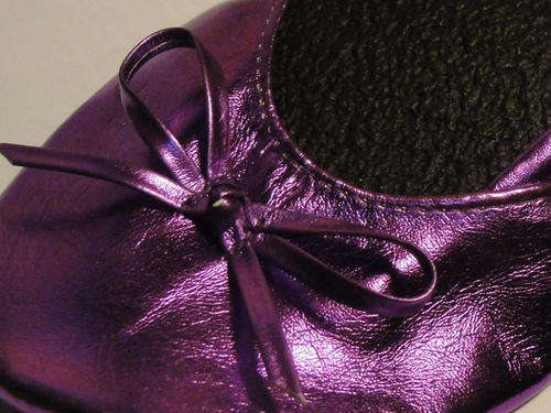 PARTY SAVER! Rollable Flat Pumps *PURPLE*