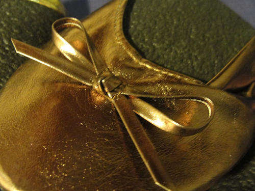 PARTY SAVER! Rollable Flat Pumps *BRONZE*