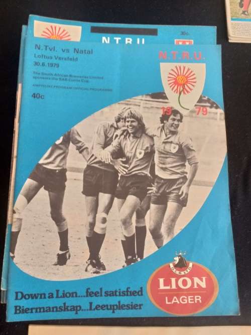 13 Rugby programmes NTVL VS VARIOUS TEAMS 1976 -1979 & CURRIE BEKKER PROGRAM 1974