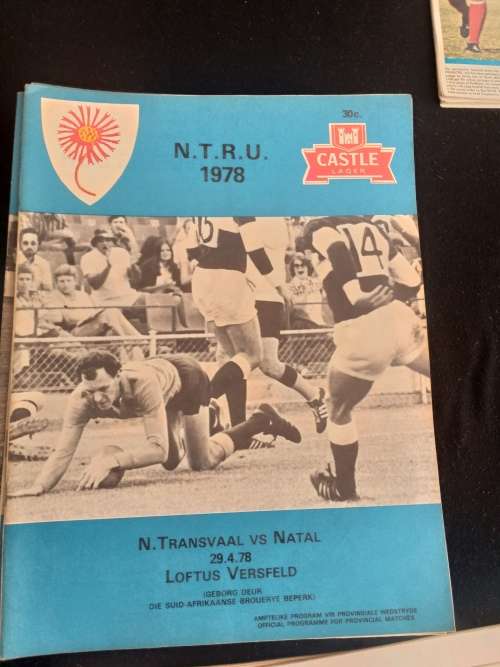 13 Rugby programmes NTVL VS VARIOUS TEAMS 1976 -1979 & CURRIE BEKKER PROGRAM 1974