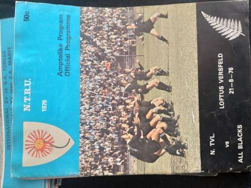 NTVL VS ALL BLACKS 21-08-75 (RUGBY PROGRAM)