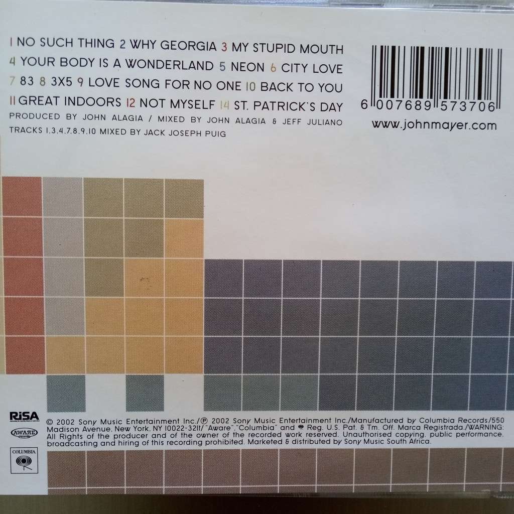 John Mayer (CD) Room For Squares