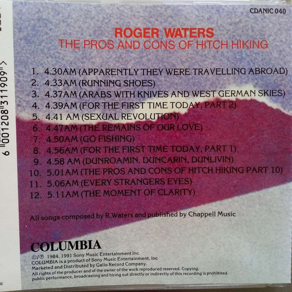 Roger Waters (CD) The Pros and Cons Of Hitchhiking