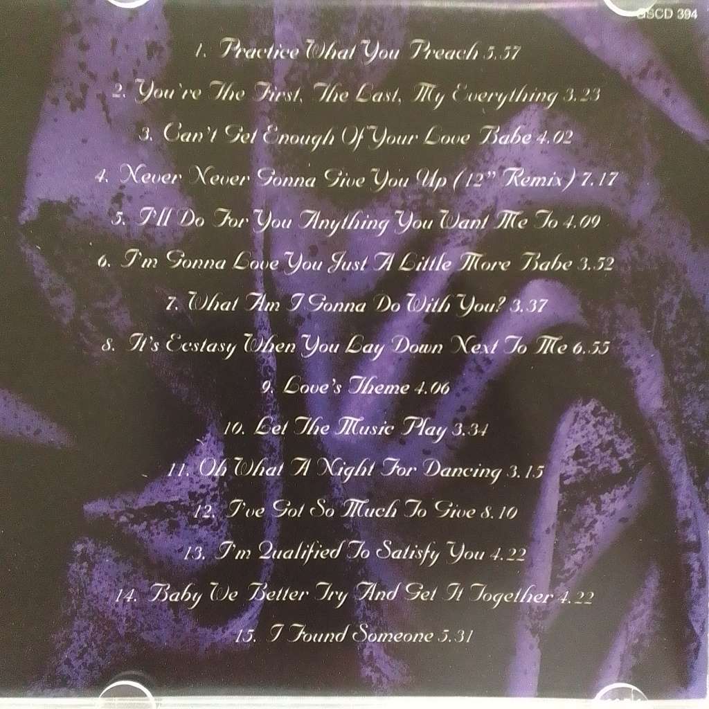 Barry White (CD) Can`t Get Enough Of Your Love - The Best Of