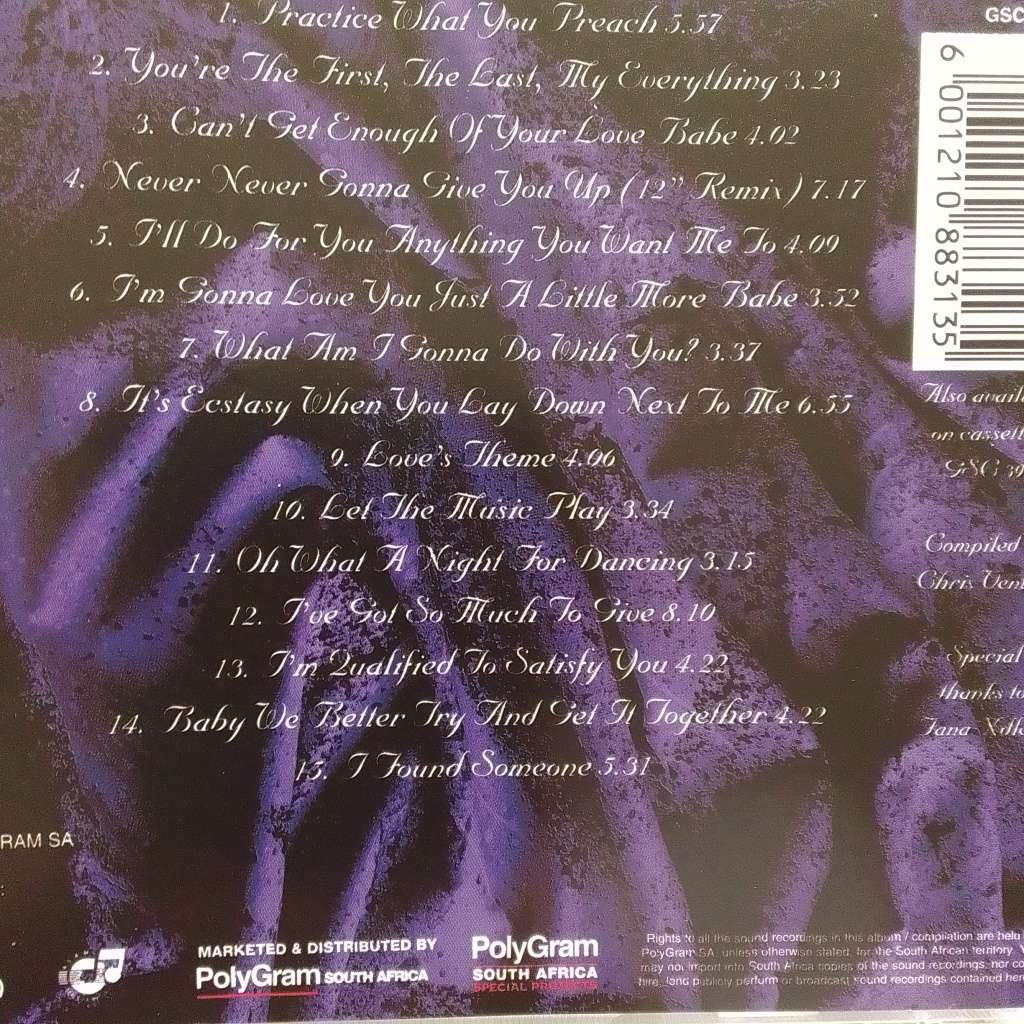 Barry White (CD) Can`t Get Enough Of Your Love - The Best Of