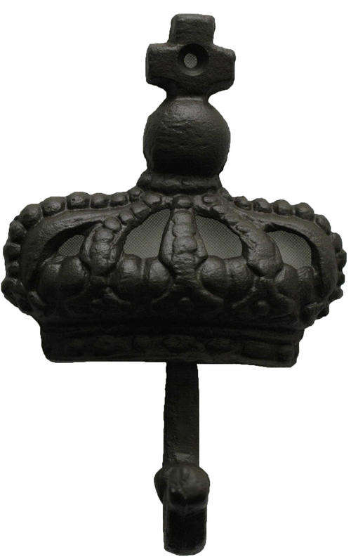 Decorative Cast Iron Crown Hook - Home Decor - Gift Idea