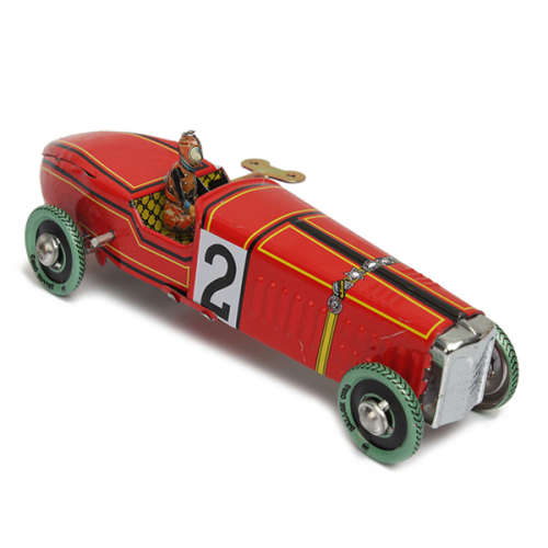Vintage Wind Up Racing Car Model Clockwork Tin Toy Collectable