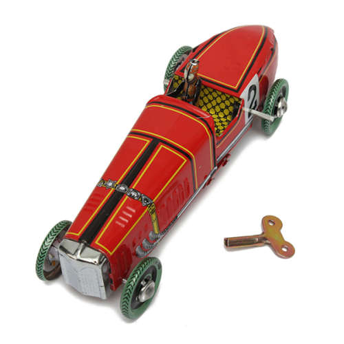 Vintage Wind Up Racing Car Model Clockwork Tin Toy Collectable